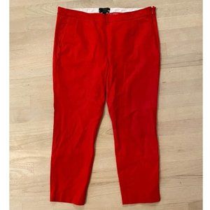 J. Crew Martie red crop pants size 12